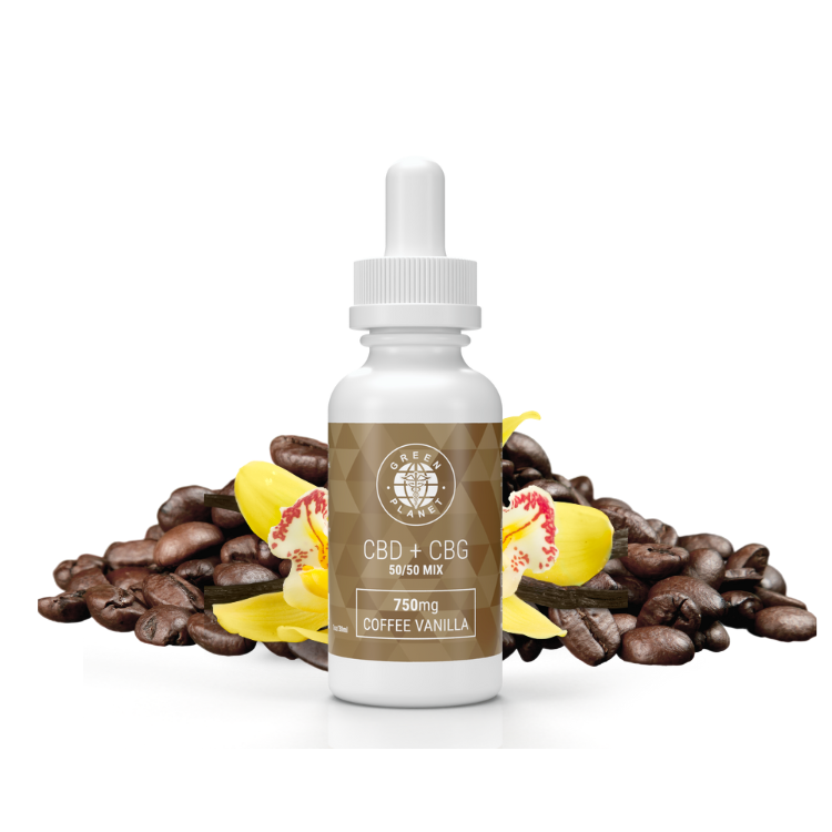 CBD + CBG 750Mg 50/50 Mix Coffee Vanilla Flavor 30ml