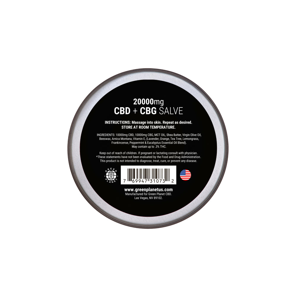 CBD + CBG 10,000Mg 50/50 Mix Pain Relief Salve 4 Oz. – Green Planet